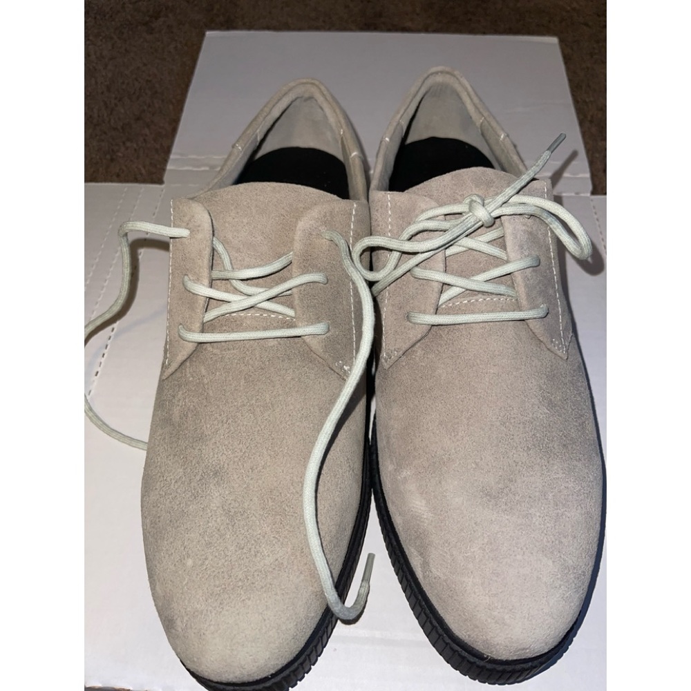 KR3W Warm Gray Oiled Suede Hamilton Lace-Up Shoes Size 11